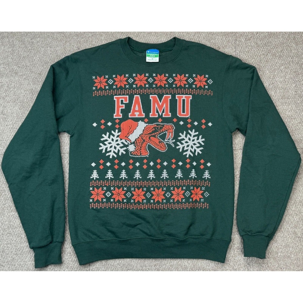 Champion NCAA FAMU Rattlers Long Sleeve‎ Christmas Sweatshirt Size Small